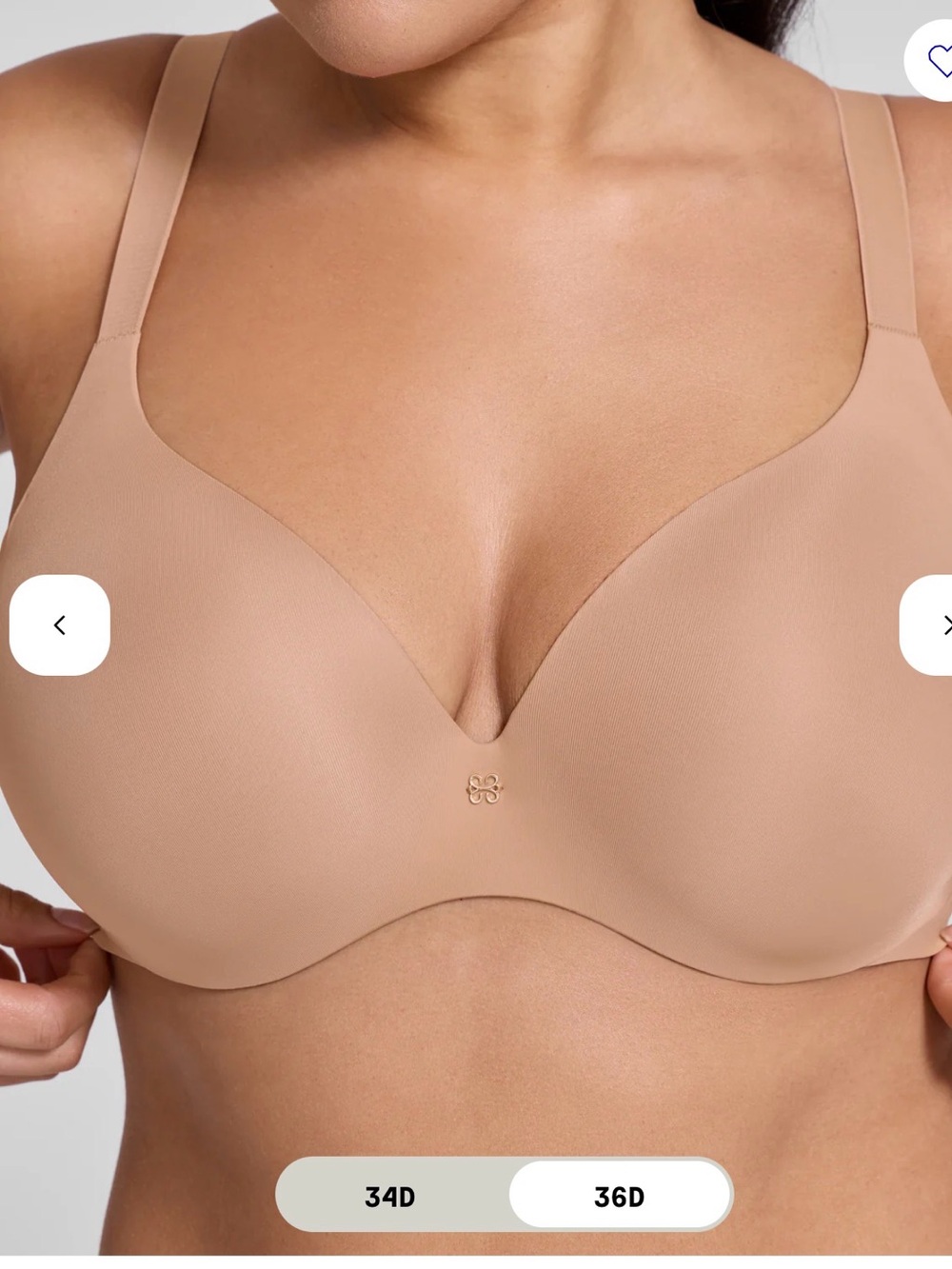 NWT Honeylove CloudEmbrace Bra Sand 40DDD Wireless T-Shirt Bra